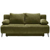 SCHLAFSOFA in Webstoff Grün  - Schwarz/Grün, Modern, Textil/Metall (200/90/100cm) - Ti'me