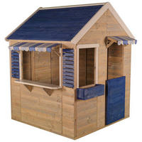 SPIELHAUS 120/155/120 cm  - Blau/Naturfarben, KONVENTIONELL, Holz (120/155/120cm) - Ambia Garden