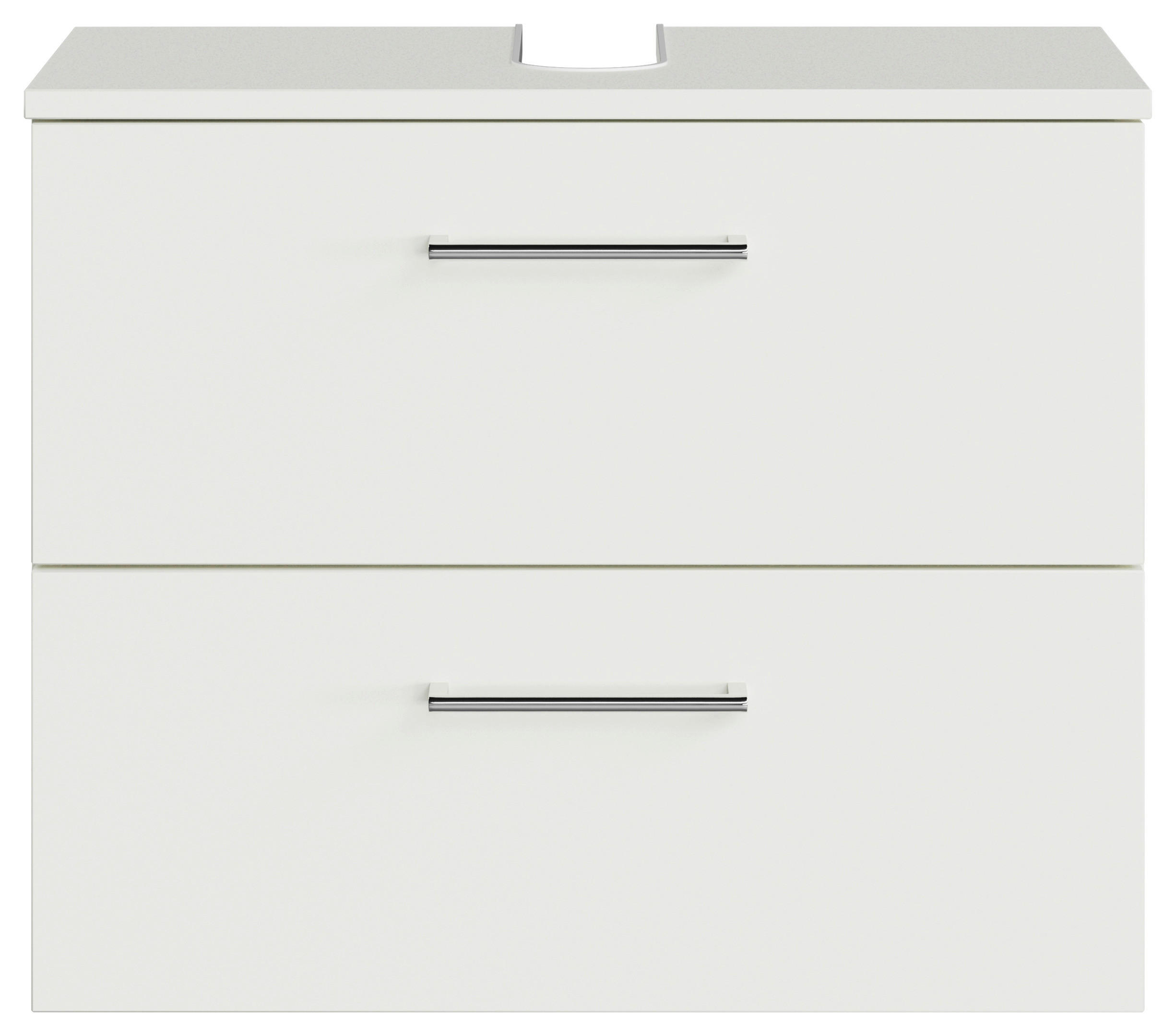 WASCHBECKENUNTERSCHRANK 60/49,8/33,3 cm  - Chromfarben/Weiß, KONVENTIONELL, Holzwerkstoff/Metall (60/49,8/33,3cm) - Sadena