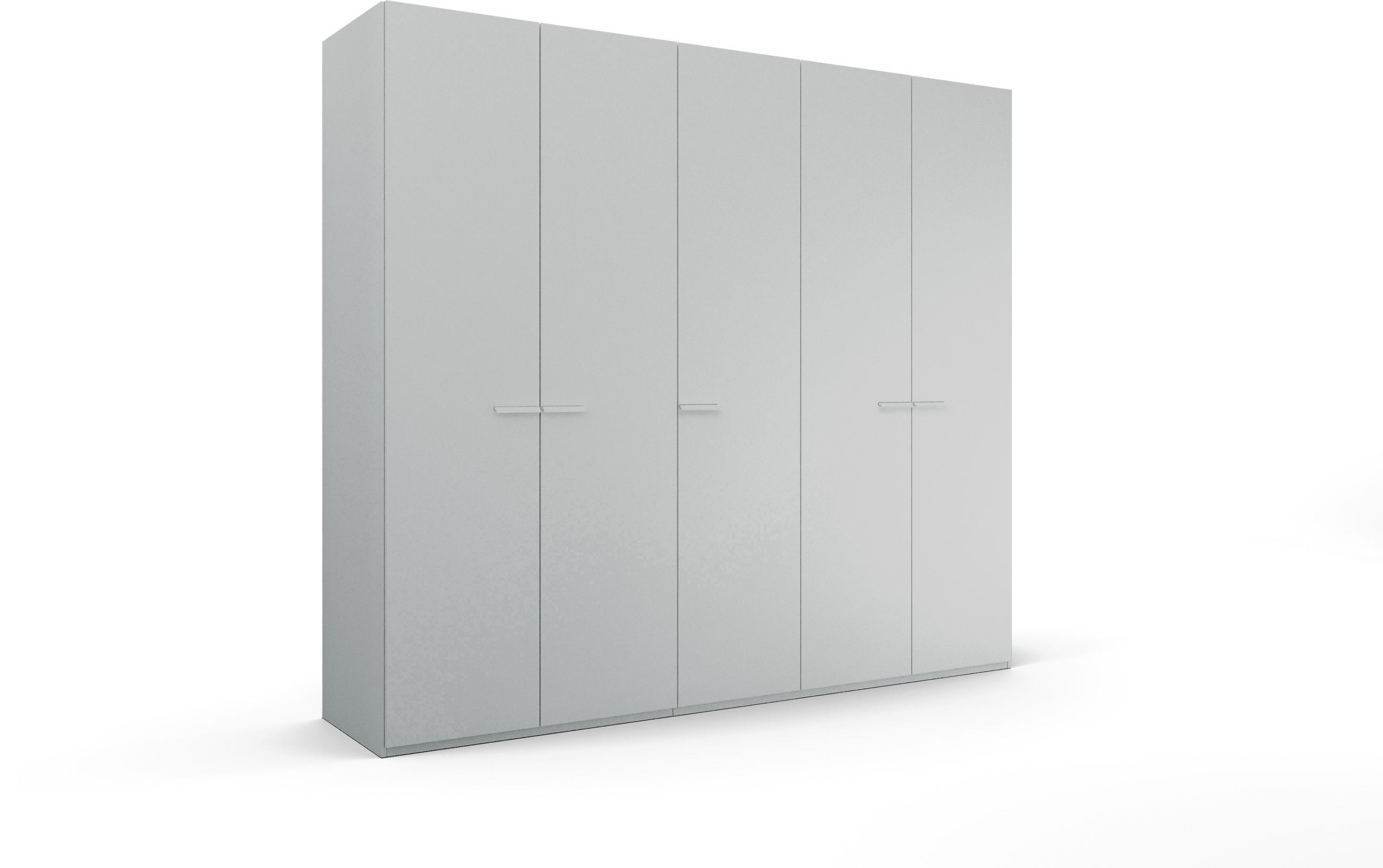 DREHTÜRENSCHRANK 251/235/60 cm 5-türig Hellgrau  - Hellgrau, Trend, Glas/Holzwerkstoff (251/235/60cm) - Novel