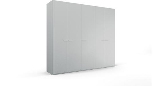 DREHTÜRENSCHRANK 251/235/60 cm 5-türig Hellgrau - Hellgrau, Trend, Glas/Holzwerkstoff (251/235/60cm) - Novel
