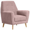 SESSEL Webstoff Rosa    - Eichefarben/Rosa, Design, Holz/Textil (90/105/84cm) - Carryhome