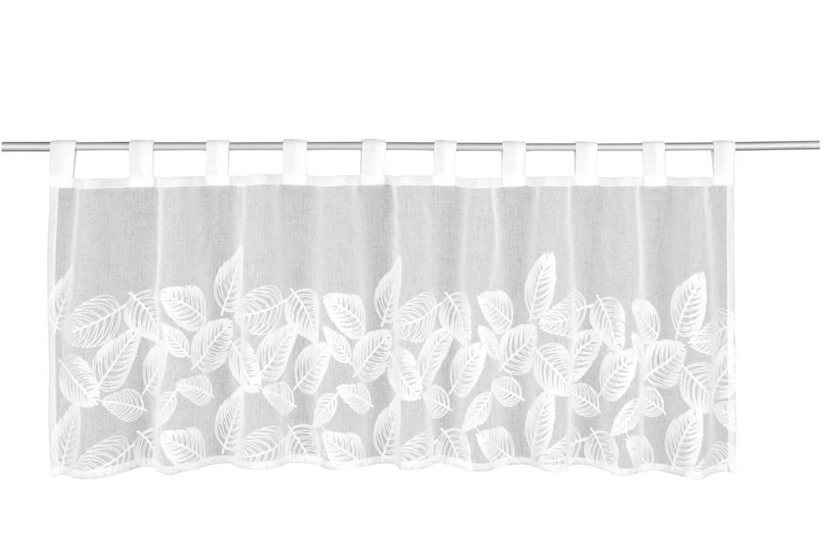 KURZGARDINE  135/45 cm  - Weiß, Basics, Textil (135/45cm)