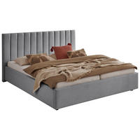 POLSTERBETT 180/200 cm  in Anthrazit  - Anthrazit/Schwarz, Design, Holz/Textil (180/200cm) - Boxxx