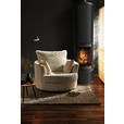 SESSEL Flachgewebe Weiß    - Schwarz/Weiß, KONVENTIONELL, Textil/Metall (115/72/115cm) - Ambia Home