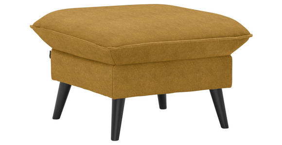 HOCKER in Textil Gelb - Gelb/Schwarz, Design, Holz/Textil (63/44/63cm) - Carryhome