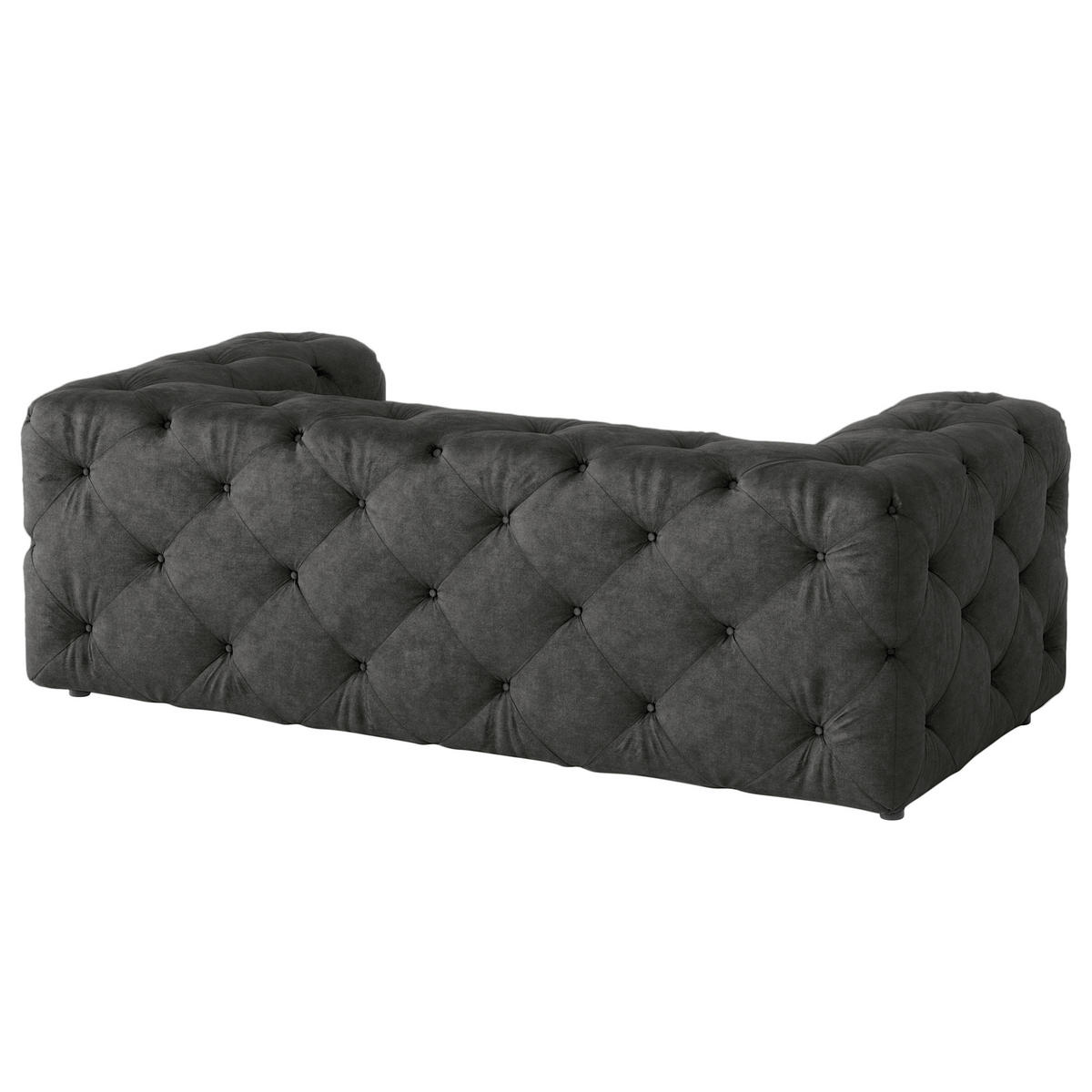 2-SITZER-SOFA Fresco in Mikrofaser Anthrazit  - Anthrazit/Schwarz, Design, Kunststoff/Textil (193/71/100cm) - P & B