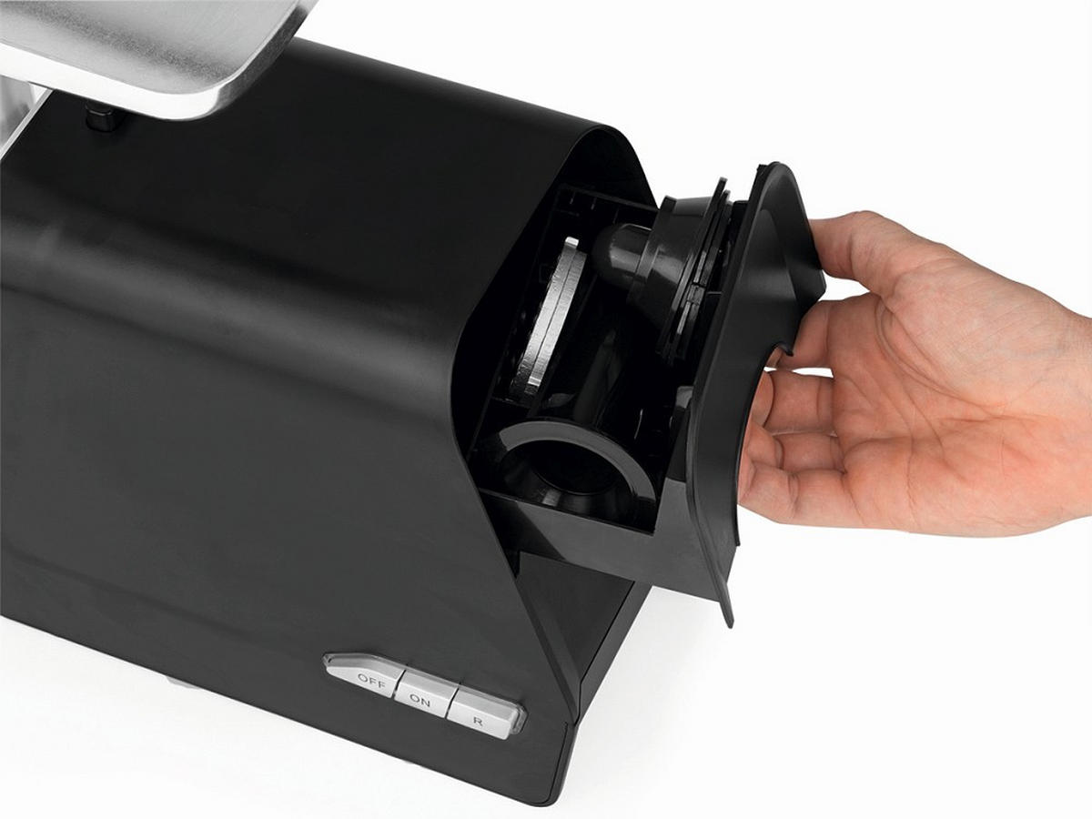 FLEISCHWOLF   - Silberfarben/Schwarz, Basics, Kunststoff/Metall (32/17,1/34,2cm) - KOCHWERK