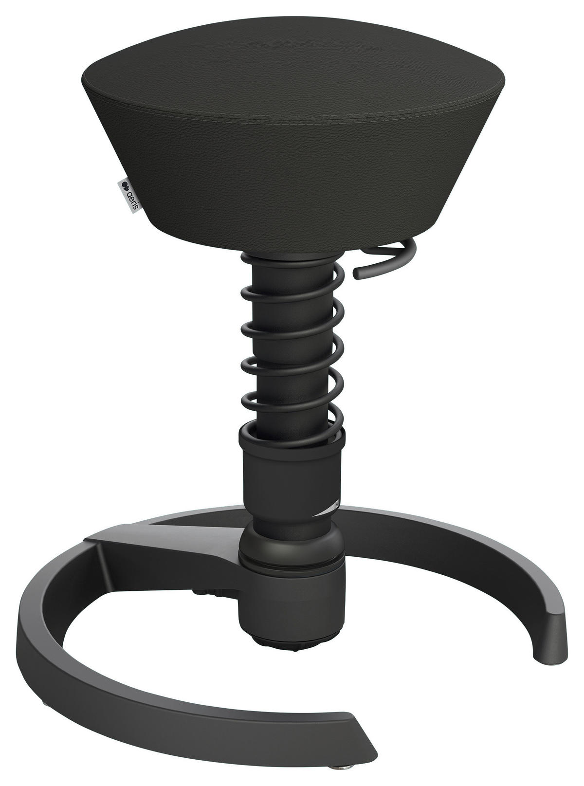 BÜROHOCKER 55/45,66/55 cm  - Schwarz, Basics, Leder/Metall (55/45,66/55cm) - Aeris