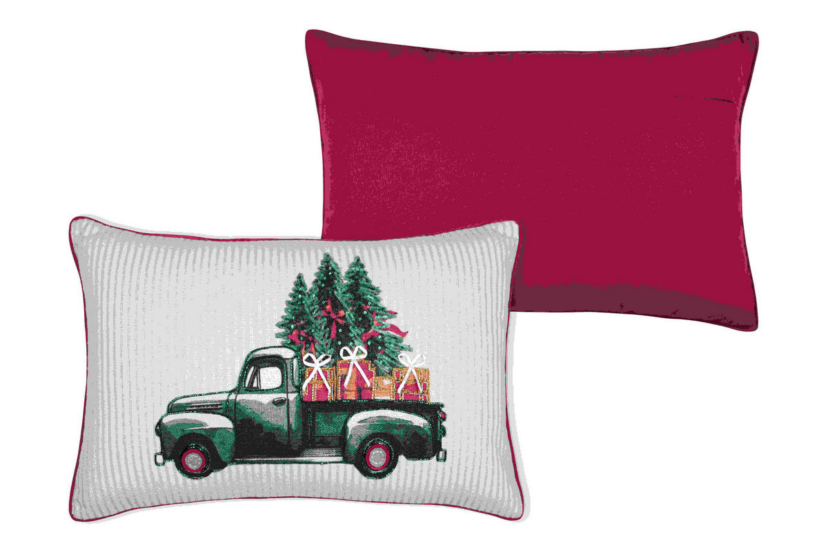 OKRASNA BLAZINA  KLAUS   35/55 cm          - rdeča/zelena, Konvencionalno, tekstil (35/55cm) - X-Mas