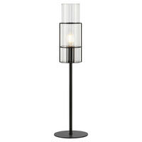 TISCHLEUCHTE Skandinavisch, Modern 13/50 cm    - Transparent/Schwarz, Basics, Glas/Metall (13/50cm) - Markslöjd