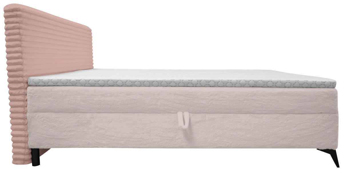 BOXBETT 180/200 cm  in Rosa  - Schwarz/Rosa, Design, Holz/Holzwerkstoff (180/200cm) - Xora