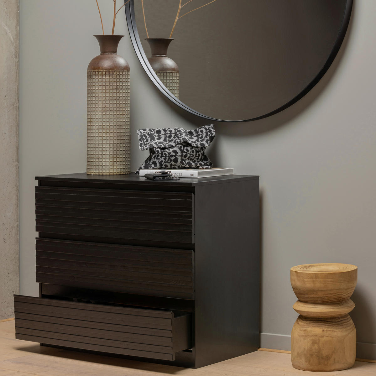 WANDSPIEGEL 115/115/5 cm  - Schwarz, Basics, Glas/Metall (115/115/5cm) - Livetastic