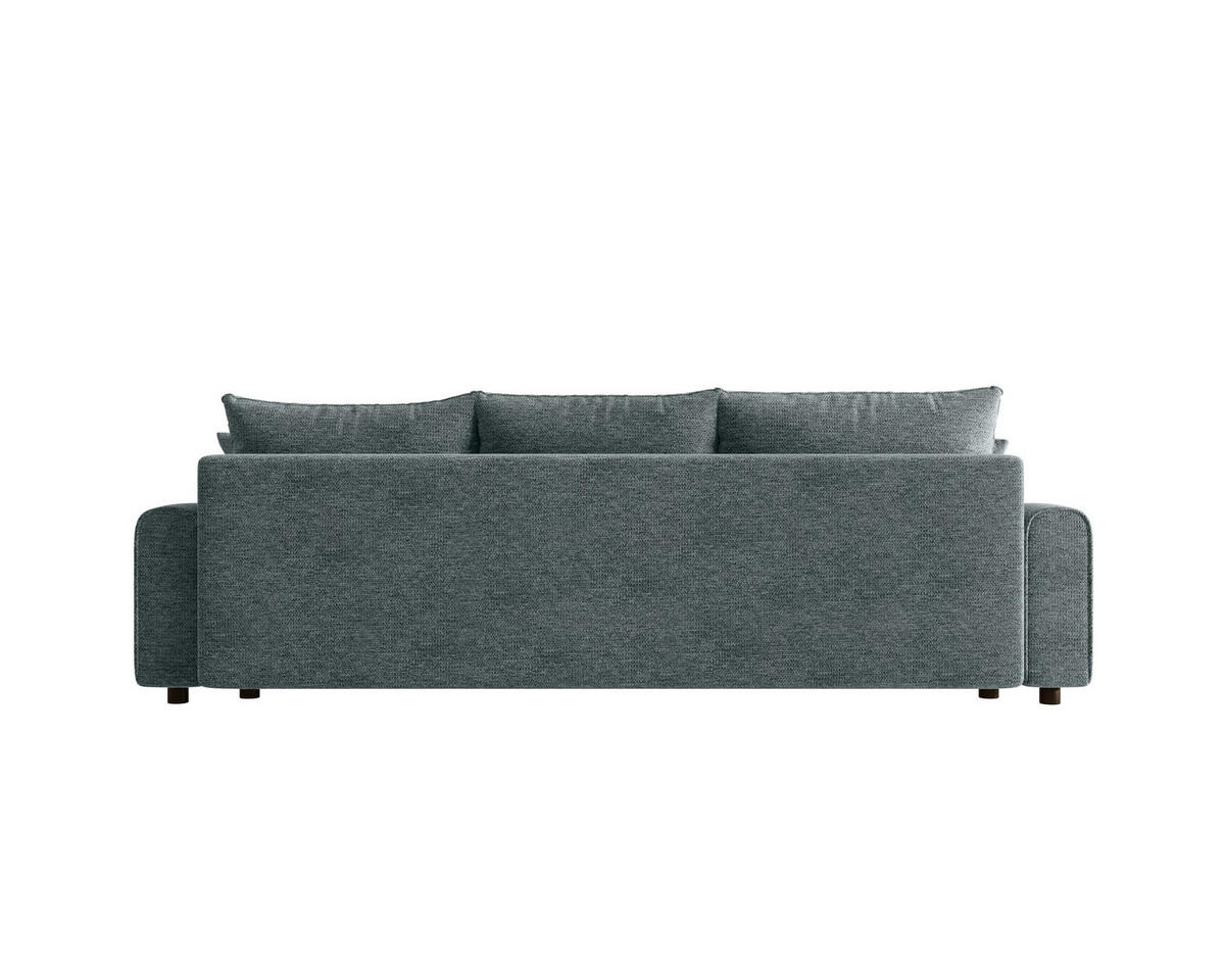 SCHLAFSOFA OLIVIER in Struktur Grau  - Schwarz/Grau, MODERN, Kunststoff/Textil (236/90/100cm) - MID.YOU