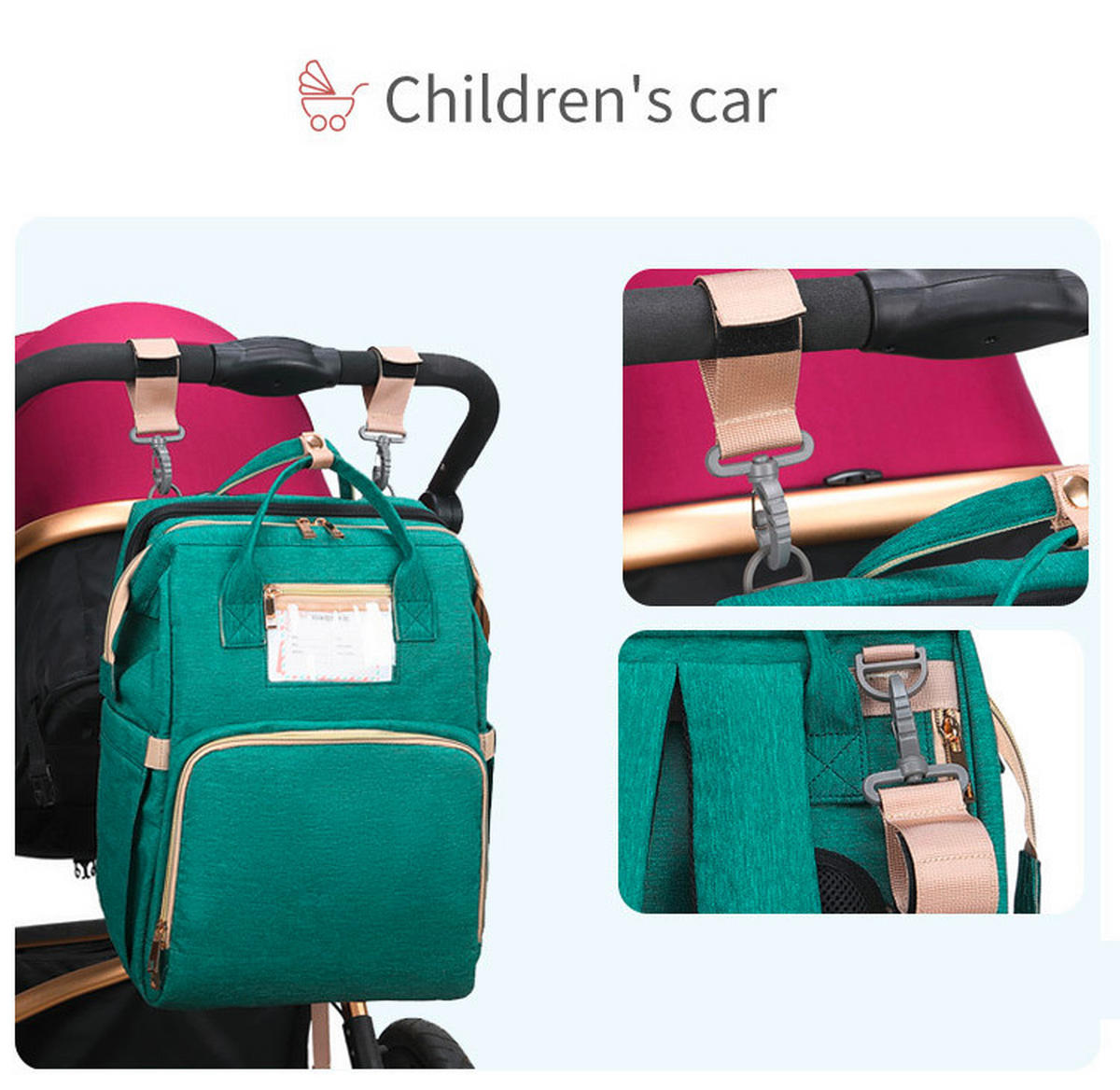 WICKELRUCKSACK Stella Bag Basic  - Altrosa, Basics, Textil (30/40/21cm)