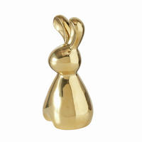 DEKORAČNÍ ZAJÍC - barvy zlata, Lifestyle, keramika (5,3/5,8/12,0cm)