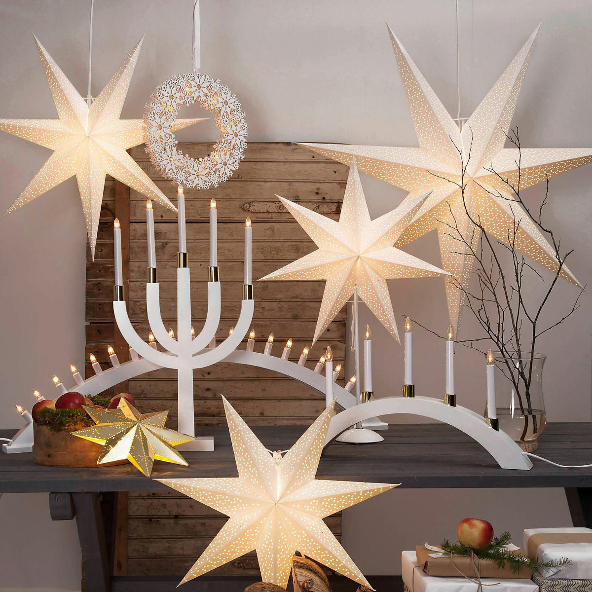 LED-DEKOLEUCHTE  - Weiß, Basics, Papier/Metall (54/16/54cm) - Eglo