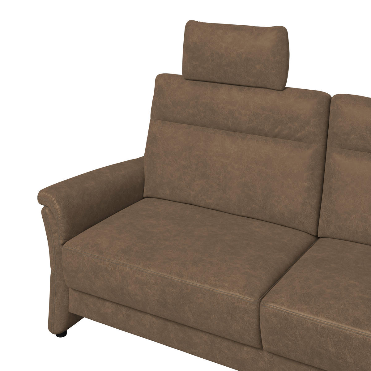 3,5-SITZER - Schwarz/Braun, Konventionell, Kunststoff/Textil (205/98/91cm) - Elegando