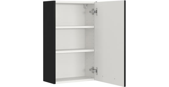 HÄNGESCHRANK 40/64/20 cm  - Schwarz, KONVENTIONELL, Holzwerkstoff/Metall (40/64/20cm) - Xora