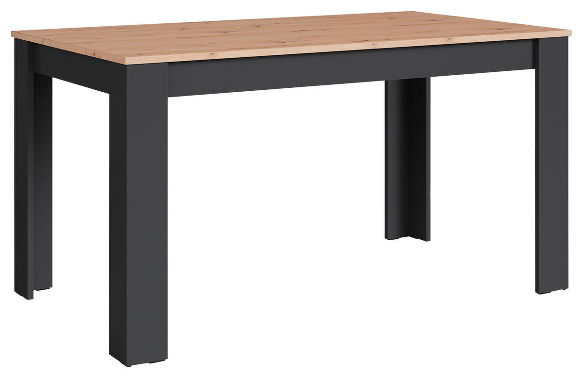 ESSTISCH rechteckig Anthrazit, Eiche Artisan  - Anthrazit/Eiche Artisan, LIFESTYLE, Holzwerkstoff (120/80/75cm) - MID.YOU