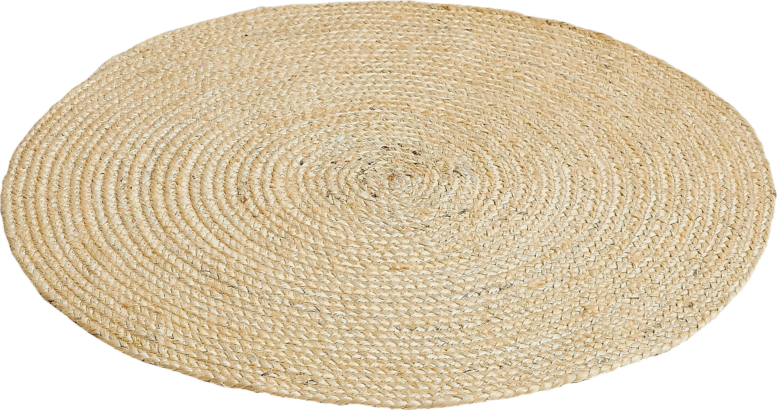 JUTETEPPICH Wohnzimmer 60 cm Jute Creme rund  - Creme, KONVENTIONELL, Textil (60cm)