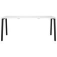 SCHREIBTISCH 180/80/75 cm  in Schwarz, Weiß  - Schwarz/Weiß, MODERN, Holzwerkstoff/Metall (180/80/75cm) - Novel