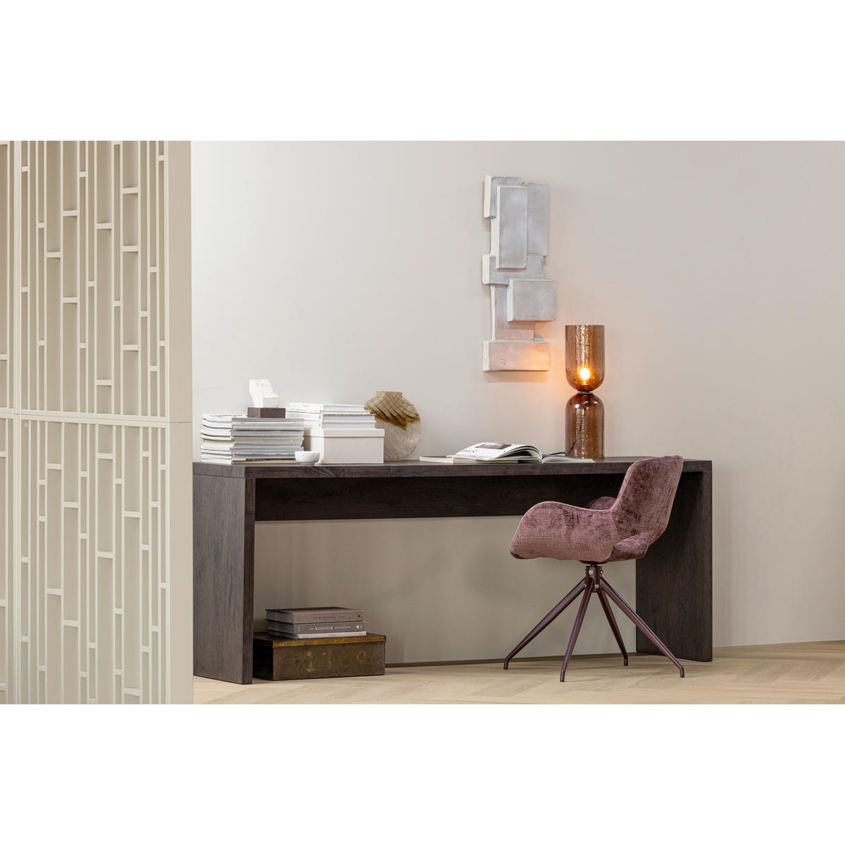 TISCHLEUCHTE Gigi 15/51/15 cm  - Braun, Basics, Glas (15/51/15cm) - Collet's Monde