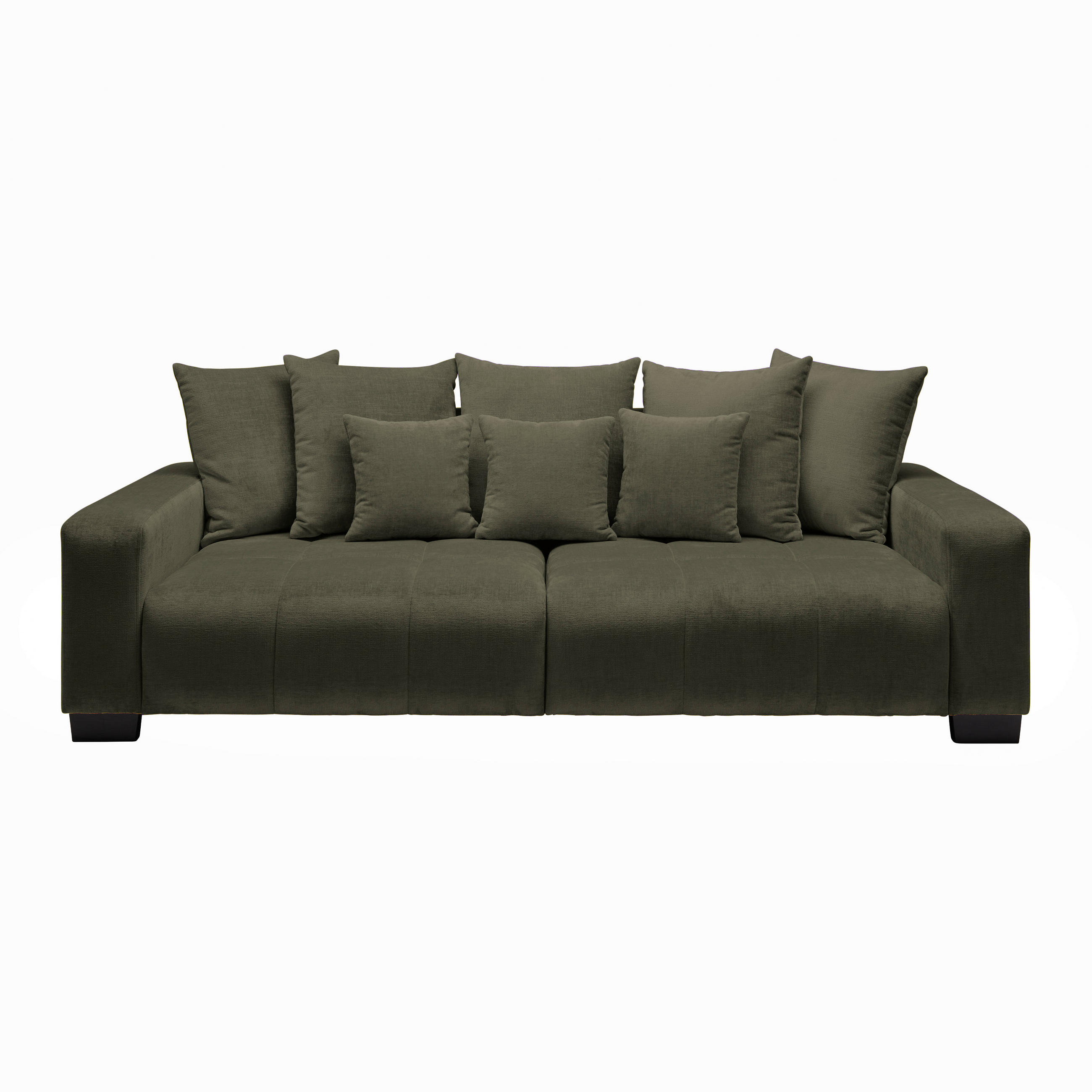 BIG SOFFA i olivgrön  - olivgrön/svart, Modern, trä (246/93/124cm) - MID.YOU