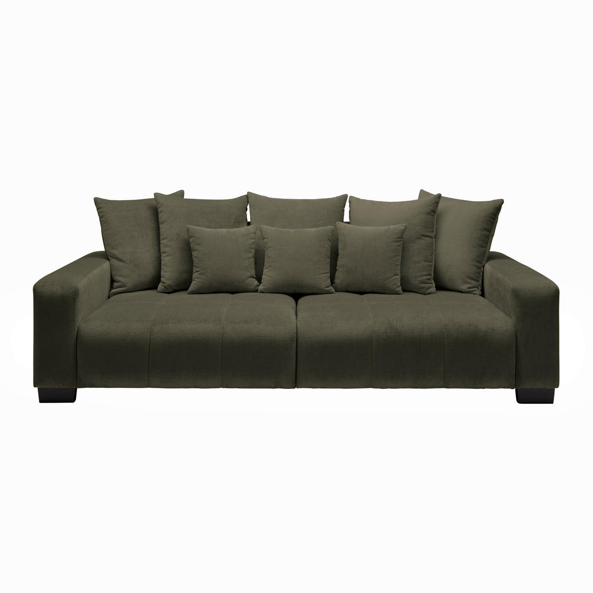 BIG SOFFA i olivgrön  - olivgrön/svart, Modern, trä (246/93/124cm) - MID.YOU