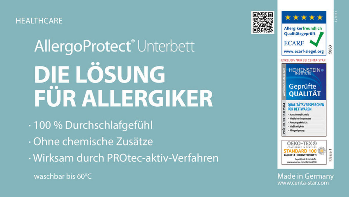 UNTERBETT 140/200 cm    - Weiß, Basics, Textil (140/200cm) - Centa-Star