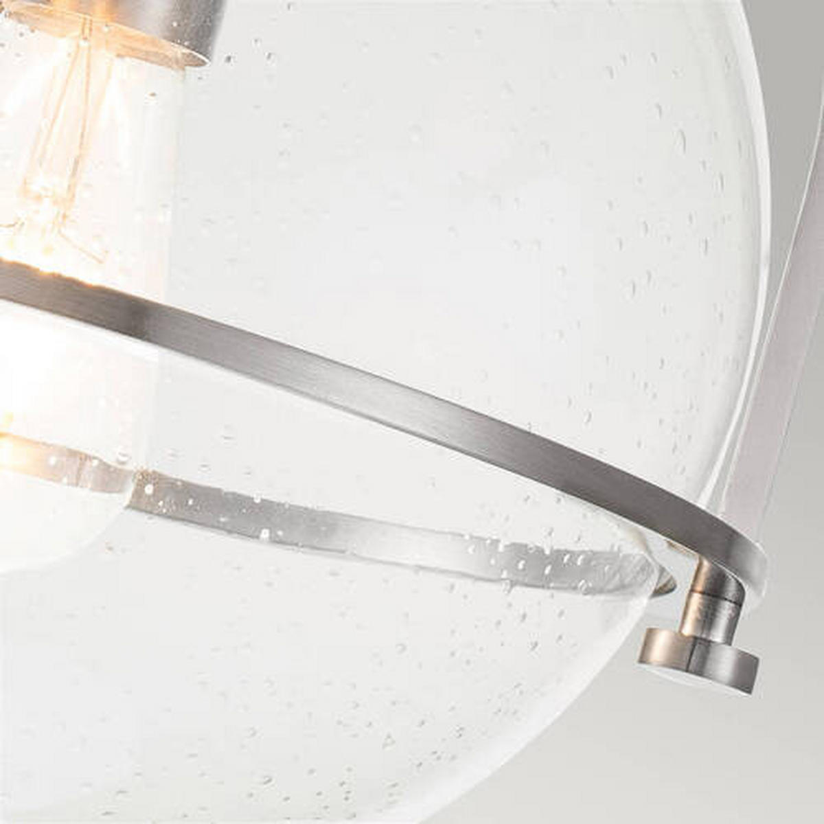 STROPNA SVETILKA Elstead Somerset 28.2/31.8 cm   - barve niklja, Design, kovina/steklo (28.2/31.8cm) - Elstead Lighting