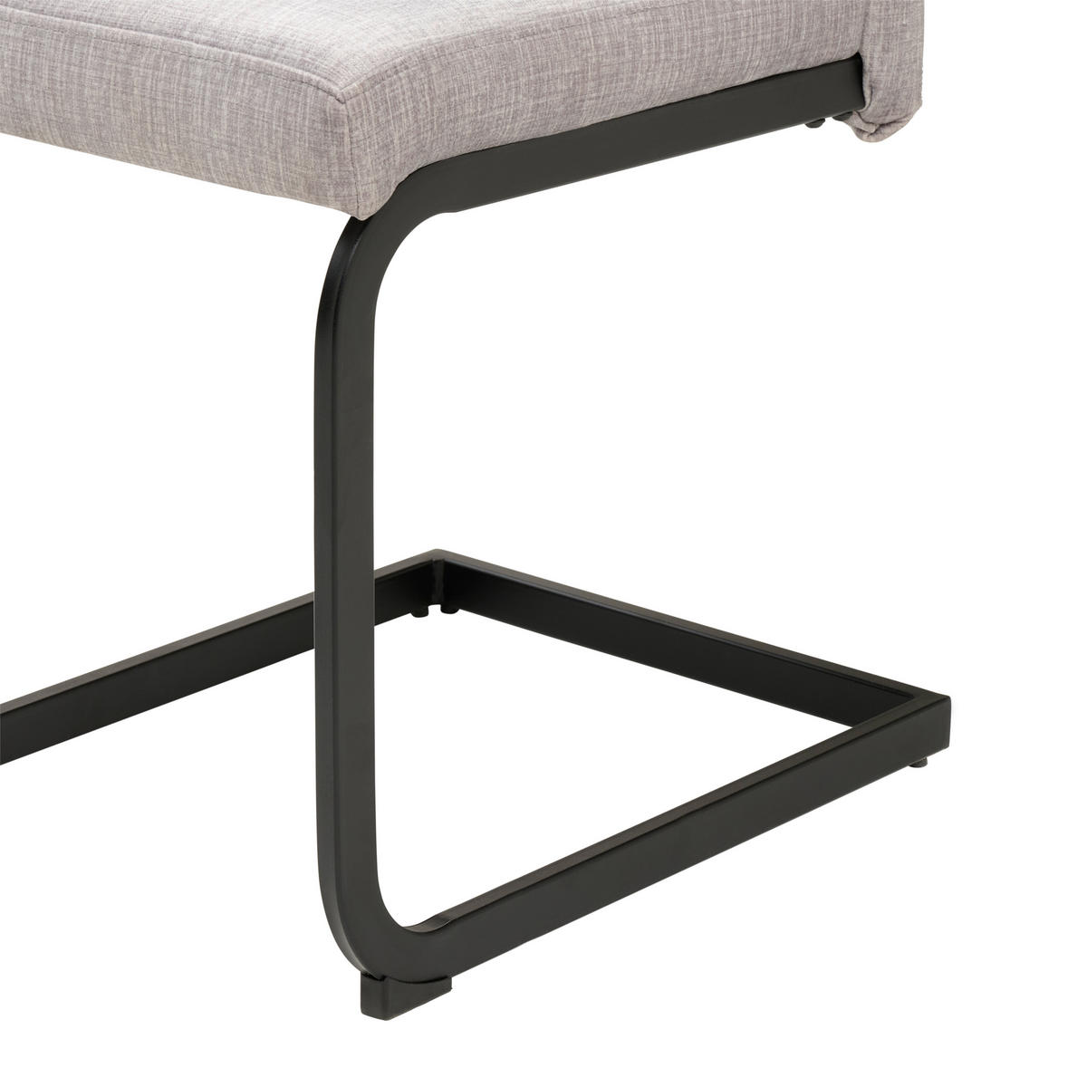 SCHWINGSTUHL  ,  , Leinenoptik  ,  - Hellgrau/Schwarz, KONVENTIONELL, Textil/Metall (41/98/55cm) - MID.YOU