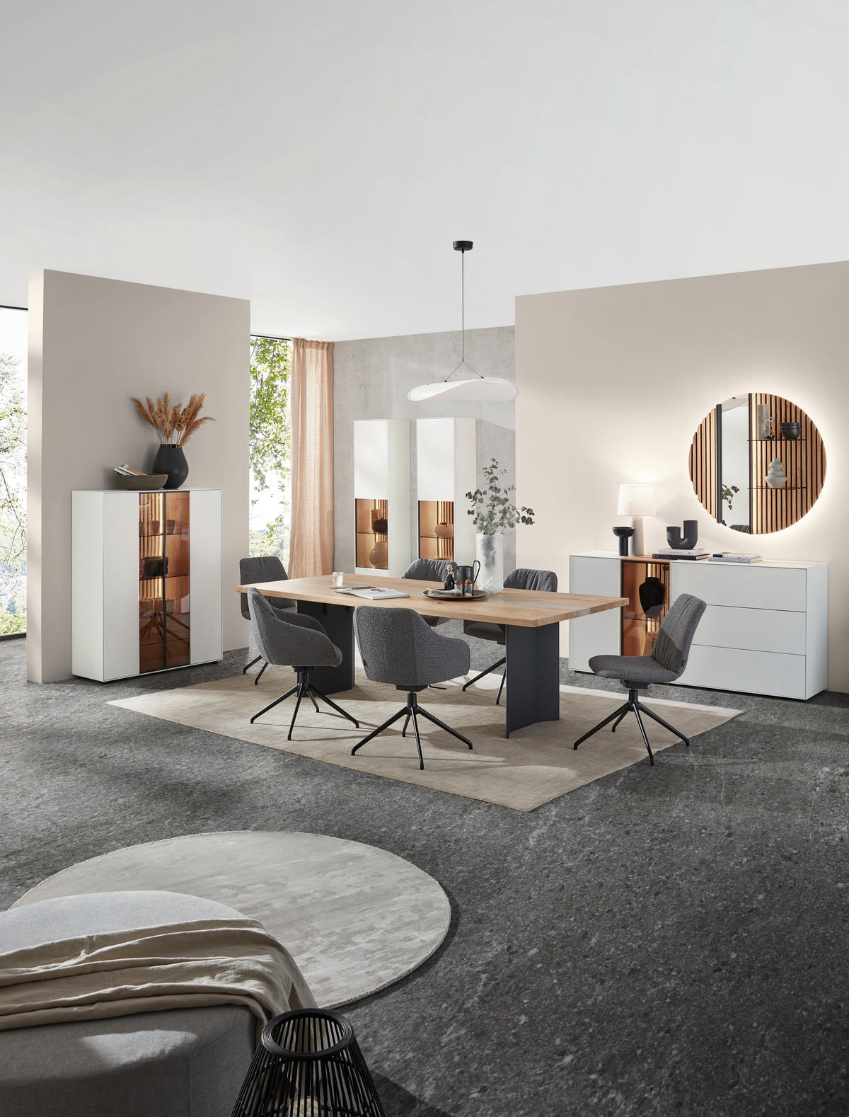 ESSTISCH Kerneiche rechteckig Eichefarben  - Eichefarben/Anthrazit, Natur, Holz (190/95/76cm) - Valnatura