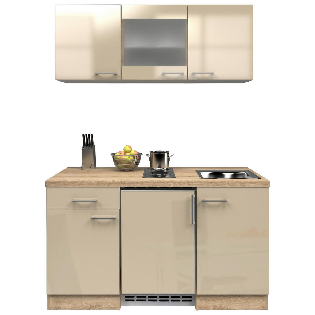 Küchenzeile Nepal Mit Geräten 150 Cm Kaschmir/eiche Dekor