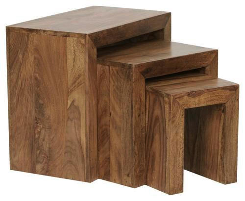 SATZTISCH 50/30/45 cm Sheesham massiv Sheeshamfarben rechteckig  - Sheeshamfarben, Design, Holz (50/30/45cm) - MID.YOU