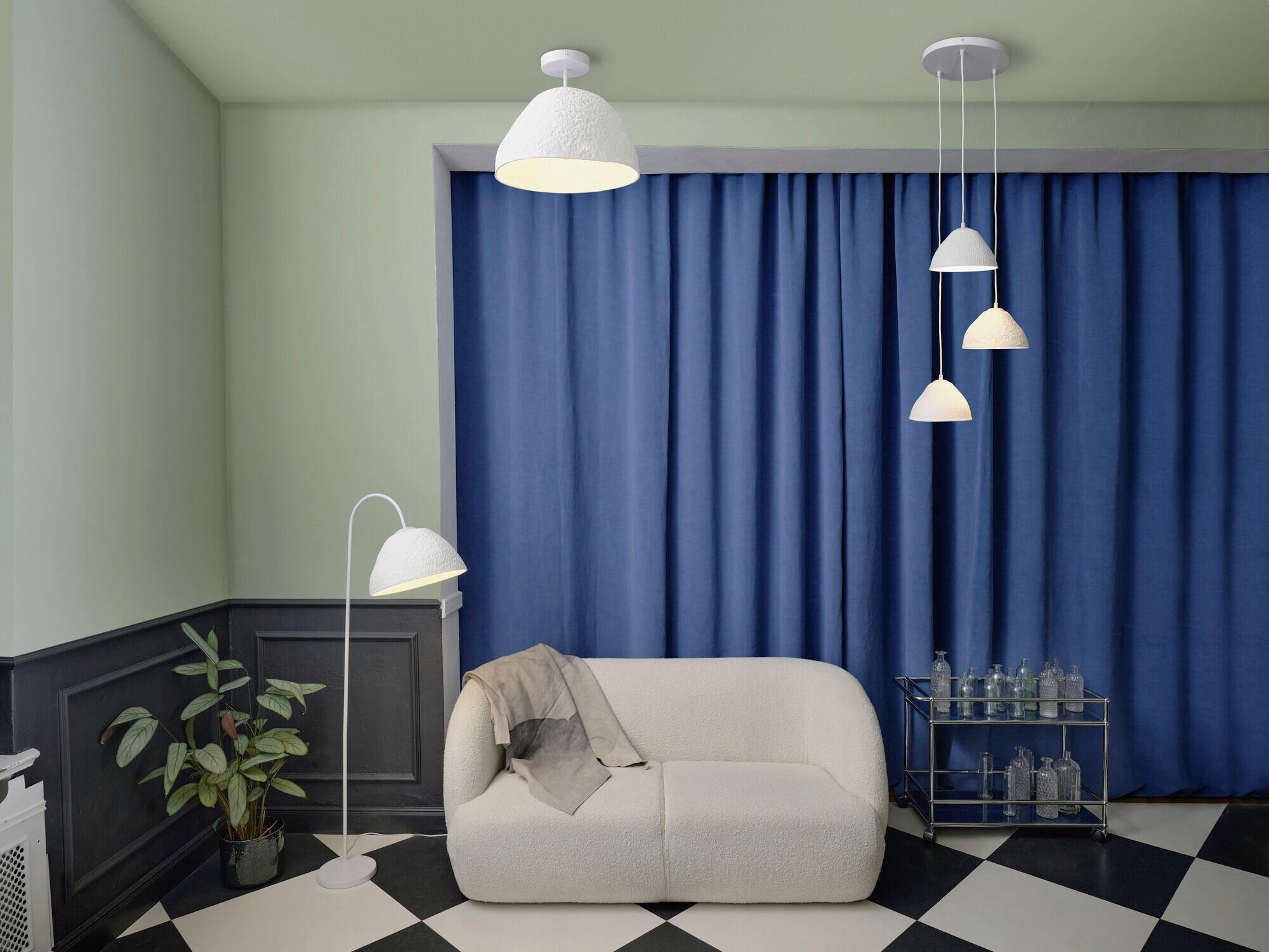 STEHLEUCHTE 37.5/60.3/153 cm   - Basics, Papier/Metall (37.5/60.3/153cm) - Osram