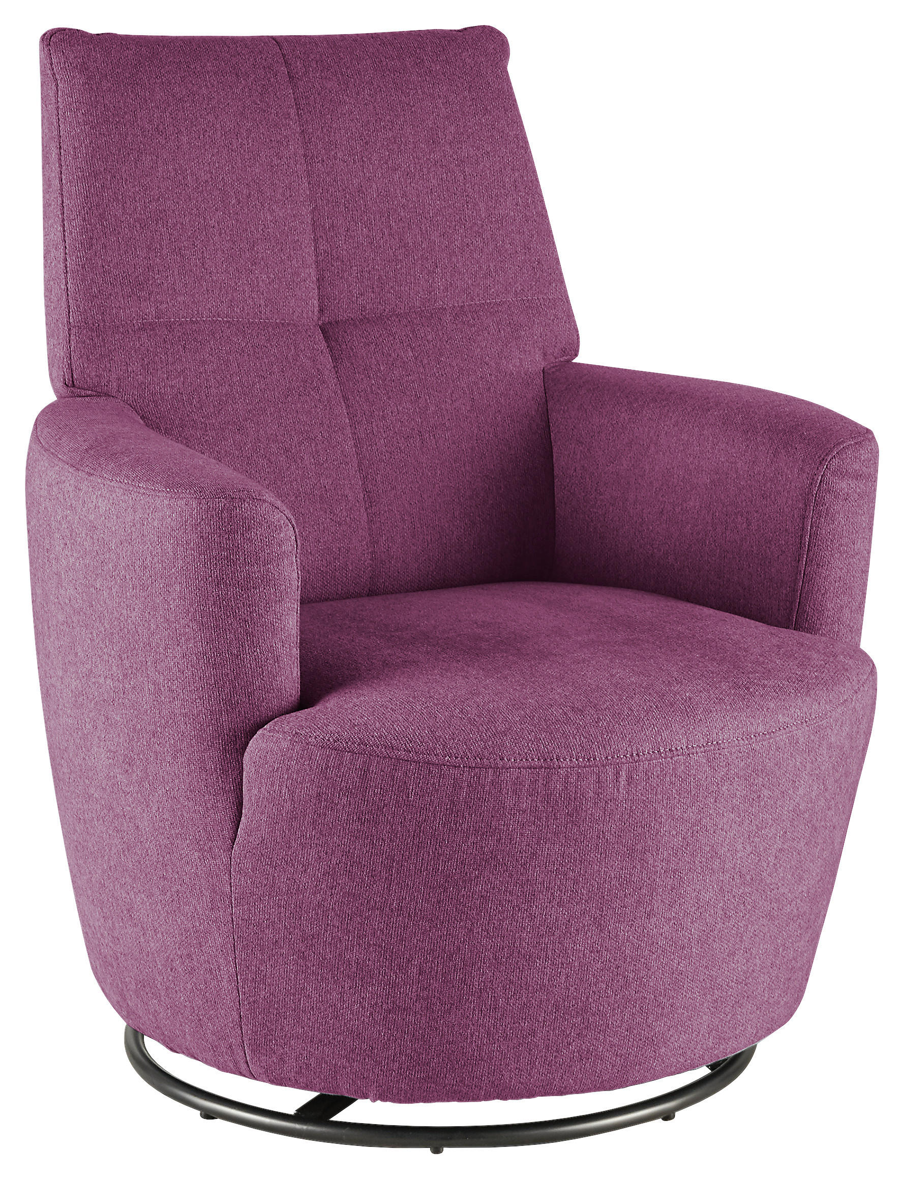 SESSEL Webstoff Violett    - Violett/Schwarz, Design, Textil/Metall (80/96/88cm) - SetOne by Musterring