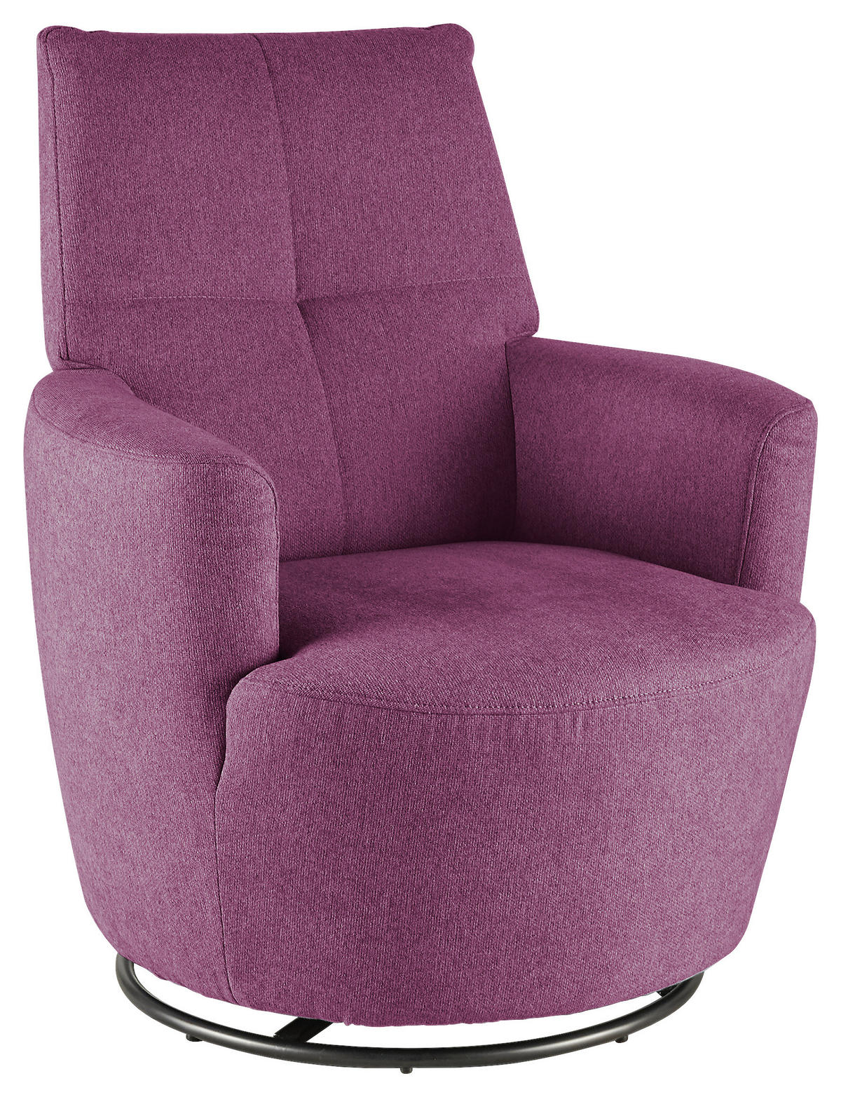 SESSEL Webstoff Violett    - Violett/Schwarz, Design, Textil/Metall (80/96/88cm) - SetOne by Musterring