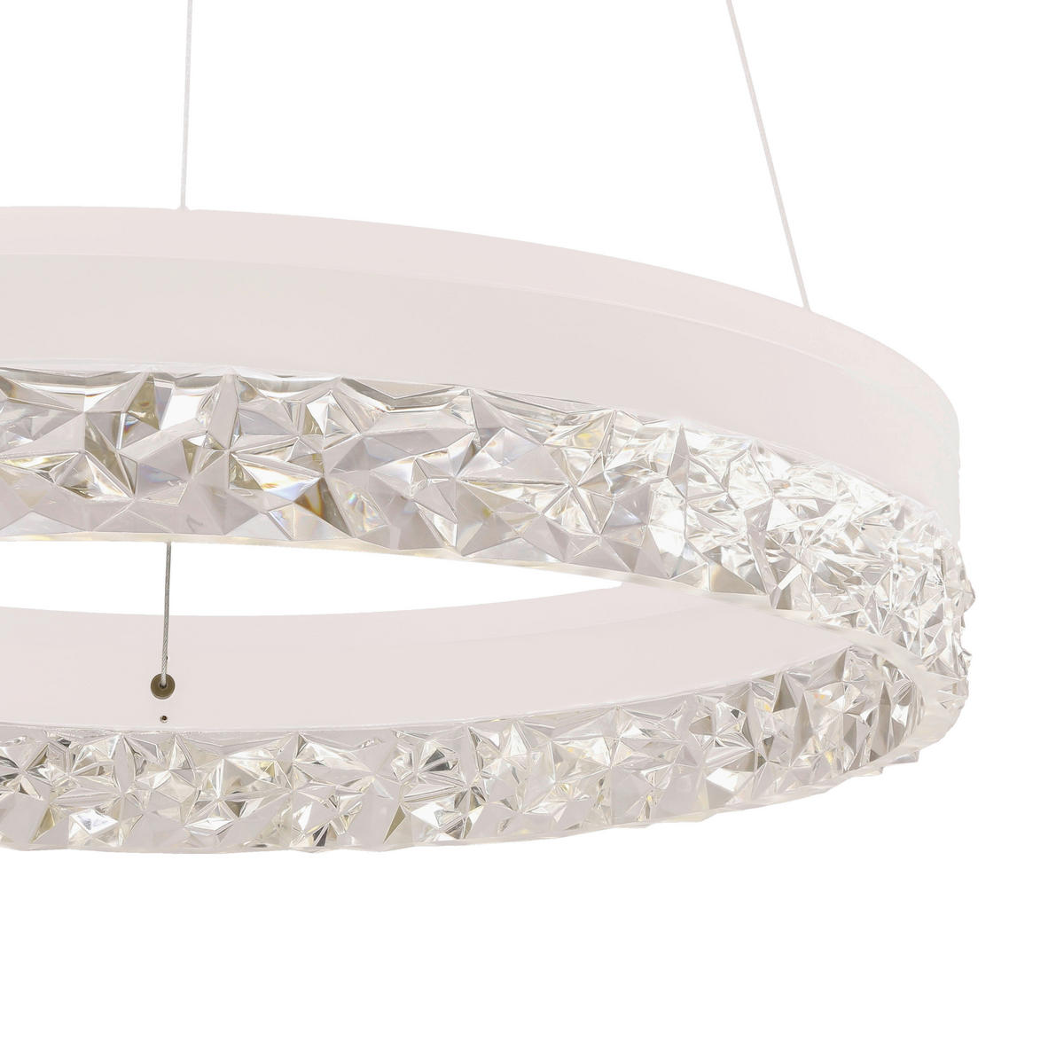 LED-PENDELLEUCHTE 50/50/120 cm  - Transparent/Weiß, Design, Kunststoff/Metall (50/50/120cm)