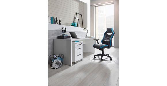 SCHREIBTISCH 180/69/75 cm Weiß Hochglanz  - Weiß Hochglanz, Design, Holzwerkstoff (180/69/75cm) - Carryhome