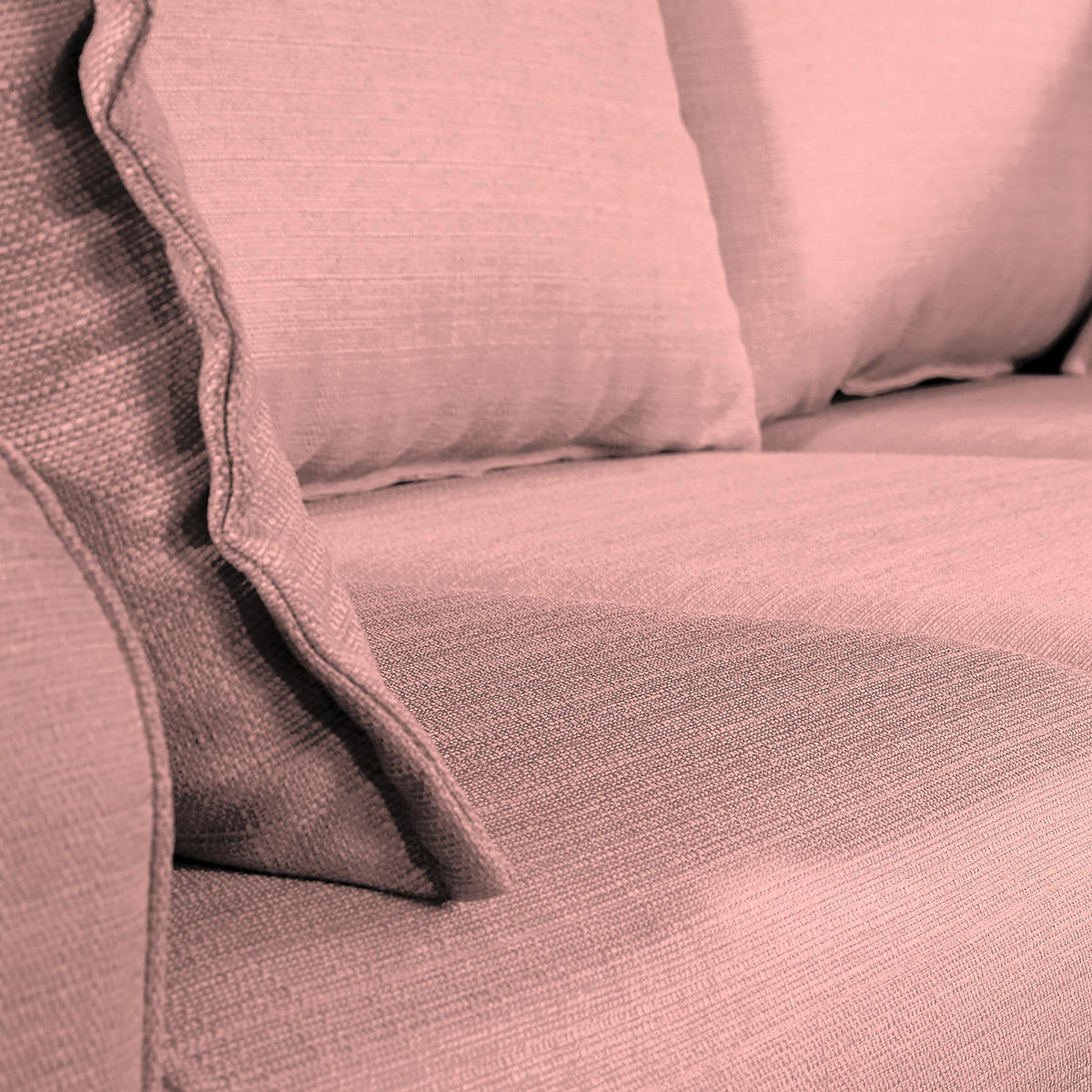 ECKSOFA Beata Rosa Mikrofaser  - Wengefarben/Rosa, Design, Holz/Textil (230/150cm) - Livetastic