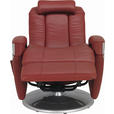 MASSAGESESSEL Lederlook Rot    - Chromfarben/Rot, Design, Textil (75/110/113cm) - Cantus