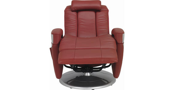 MASSAGESESSEL Lederlook Rot - Chromfarben/Rot, Design, Textil (75/110/113cm) - Cantus