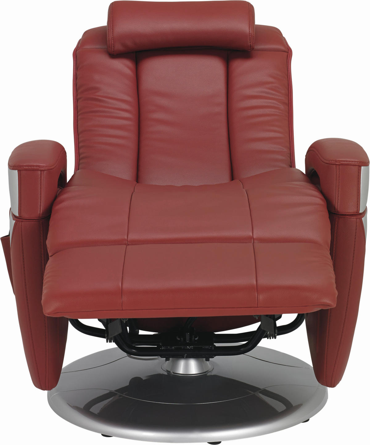MASSAGESESSEL Lederlook Rot    - Chromfarben/Rot, Design, Textil (75/110/113cm) - Cantus
