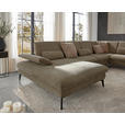 WOHNLANDSCHAFT in Webstoff Hellbraun  - Hellbraun/Schwarz, Design, Textil/Metall (157/354/208cm) - Dieter Knoll