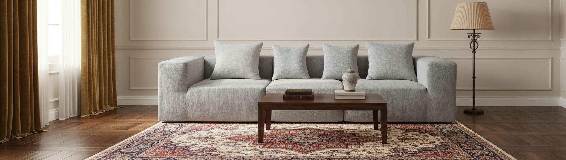 3-SITZER-SOFA Leinenoptik Grau  - Grau, Design, Textil (300/60/100cm) - P & B