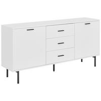 SIDEBOARD  in 165/80/40 cm  - Schwarz/Weiß, Design, Holzwerkstoff/Metall (165/80/40cm) - MID.YOU