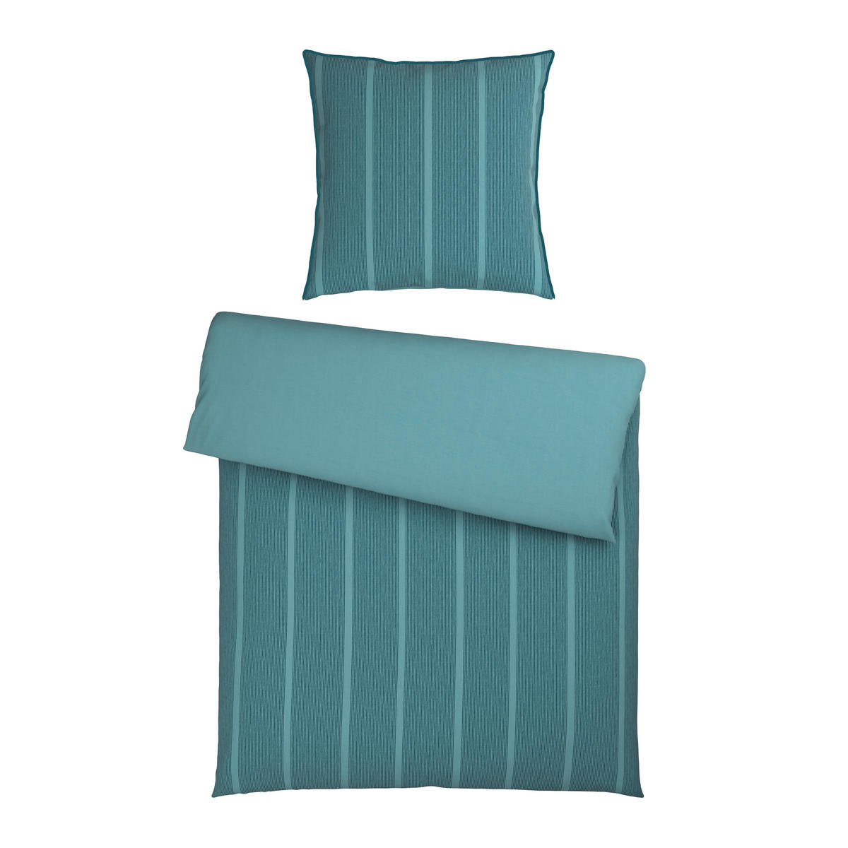 WENDEBETTWÄSCHE Renforcé 155/220 cm  - Petrol, Textil (155/220cm) - Bio:Vio