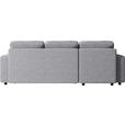 ECKSOFA Grau Webstoff  - Schwarz/Grau, MODERN, Kunststoff/Textil (150/240cm) - Xora