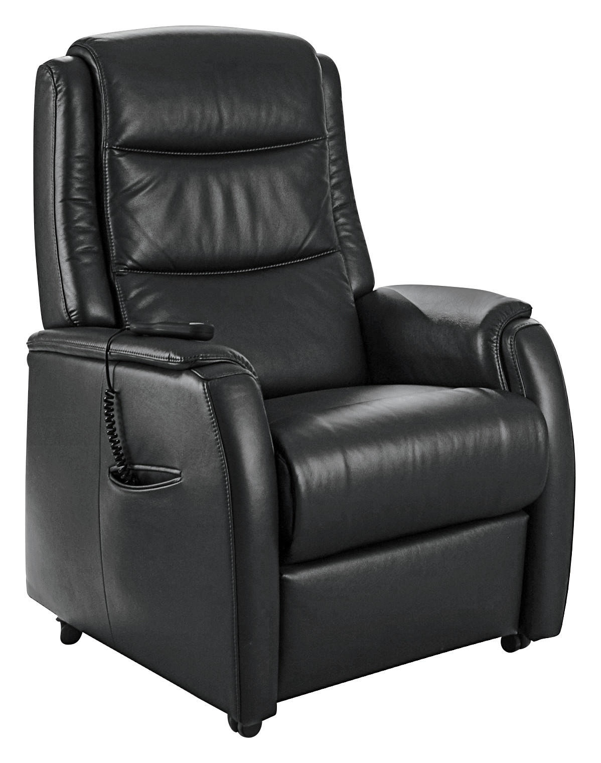 FERNSEHSESSEL in Dunkelbraun  - Dunkelbraun/Schwarz, Konventionell, Leder/Kunststoff (72/109/82cm) - Valdera
